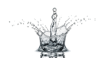 Creative dynamic water splash with droplets on white background presentation showing water, splash, liquid concept suitable for advertising or e-commerce design