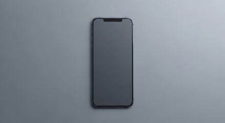 Sleek Modern Smartphone with Blank Screen on a Minimal Gray Background