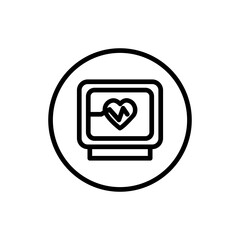 Cardiogram line icon