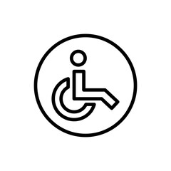Handicap line icon