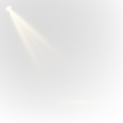 Golden spotlight illuminates the scene with warm radiant glow and fine shimmering dust. Vertical beam descends cleanly through transparent space. This effect highlights central stage elements.PNG