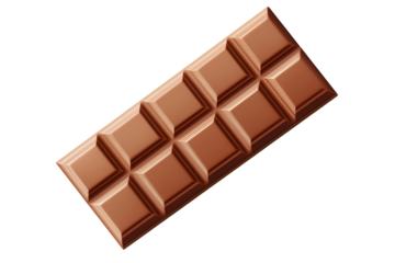 chocolate bar on white background