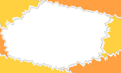 frame border yellow orange paper torn ripper background backdrop illustration