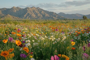 A vibrant field of wildflowers