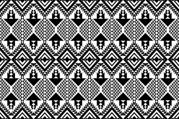 Ethnic seamless, Native patterns with simple shapes. Tribal and ethnic fabrics. Simple geometric pattern elements are best used in design, textile printing.