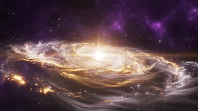 Cosmic cloud formation abstract visualization outer space background