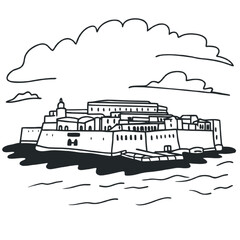 passenger ship in the sea