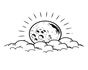 moon and clouds
