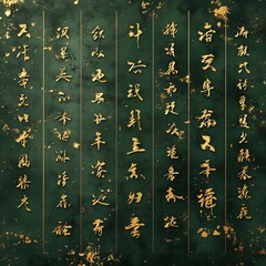Ancient calligraphy exhibition art gallery visual art elegant environment close-up view cultural significance