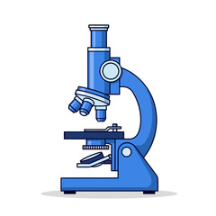 Intricate blue microscope illustration for science research and education concept