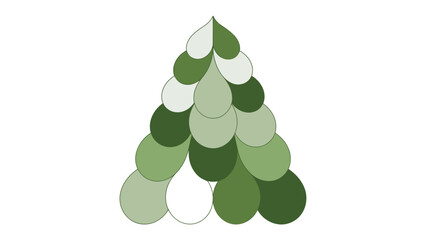 Abstract Evergreen: An artistic representation of a timeless evergreen tree, meticulously crafted with shades of green to symbolize growth and resilience.