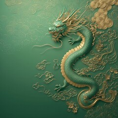 Majestic dragon dance ancient temple digital art ethereal atmosphere bird's eye view cultural symbolism