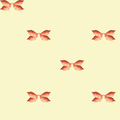 A watercolor pattern of soft orange leaves on a light yellow background, creating a warm and delicate autumn mood with gentle textures, airy shapes, and a bright, cozy seasonal charm.