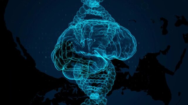 Human brain DNA in medicine and science concept - Powered by Adobe