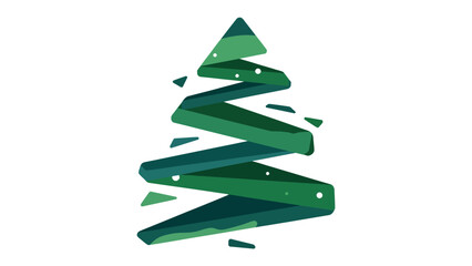 Modern Festive Emblem: An abstract and elegant illustration, a symbolic representation of the holiday spirit through a stylized Christmas tree, the embodiment of joy, a fusion of design and season.