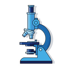 Precision Instrument: A detailed vector illustration of a microscope used in scientific research