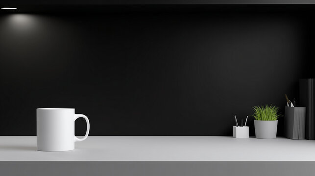 hindsight. Clean modern desk surface in minimalist office space after hours. real-estate listings, architecture portfolios, designed for real-estate listing and luxury residence showcases.
