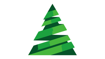 Stylized Green Tree: A modern, geometric rendering of a fir tree, celebrating the essence of nature with simplicity and elegance.