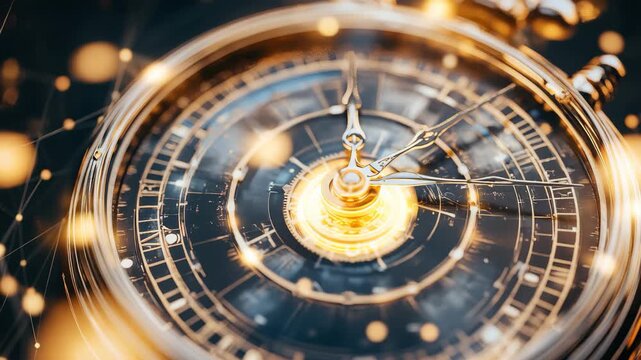 Clock gears and data processing connect in a network of technology and time management, clock and data processing over network of connections - Powered by Adobe