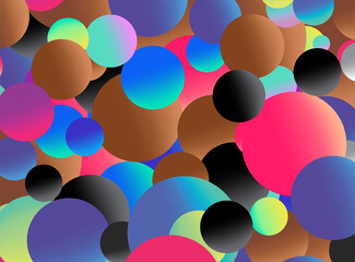 Vibrant Abstract Background with Colorful Gradient Spheres