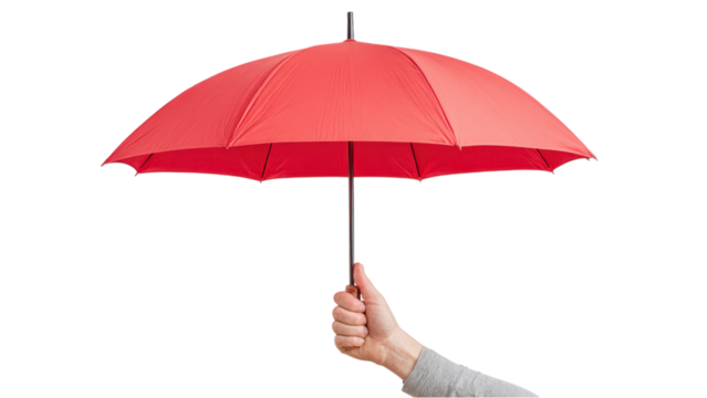 Red Umbrella Protection - Weather Shield, Rainy Day Cover - Powered by Adobe