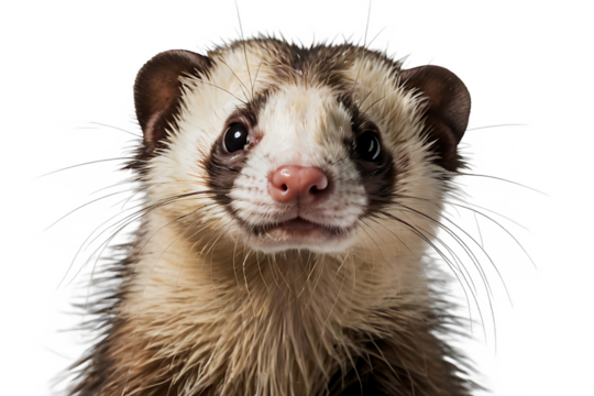 Ferret Isolated White Background,Transparent PNG