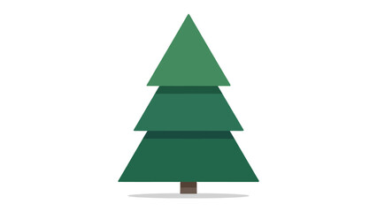 Evergreen Simplicity: A minimalistic, evergreen tree, its triangular form and rich green hue evoking a sense of calm and natural beauty.