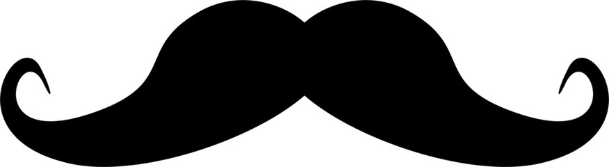 Black man mustache icon vector 