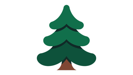 Evergreen Essence: A stylized, vibrant illustration of a majestic evergreen tree, symbolizing growth, resilience, and the enduring beauty of the natural world.