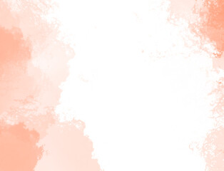 Abstract watercolor brush strokes in soft peach and pink hues creating a textured artistic background isolated on transparent background