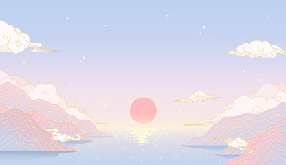 landscape with clouds