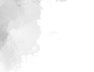 Abstract watercolor splash texture with soft gray and white tones isolated on transparent background
