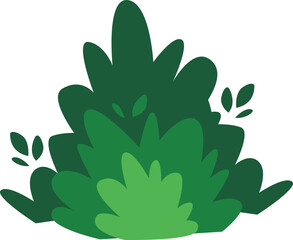 Cartoon Green Bushes Illustration