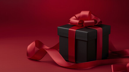 gift box with red ribbon