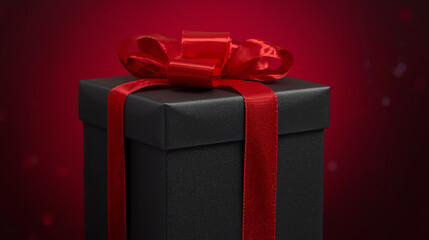 gift box with red ribbon