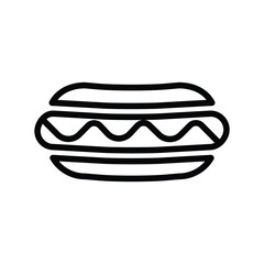 Hotdog fast food icon