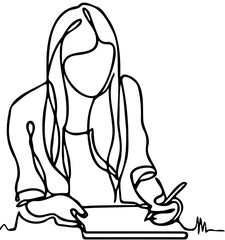 Dramatic cinematic shot of a determined woman with braided hair hiking on a mountain trail at sunset