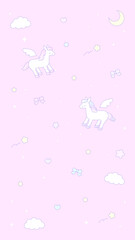 16:9 ファンシードリームホースのピンクソーダポップ壁紙♪