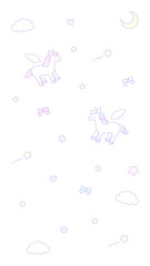 16:9 ファンシードリームホースのソーダポップ壁紙⭐︎PNG