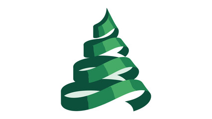 Abstract Christmas tree design: An artistic depiction of a stylized evergreen tree, a contemporary design for festive season.