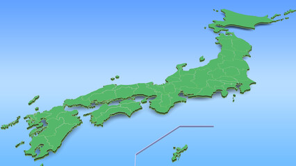 日本地図イラスト