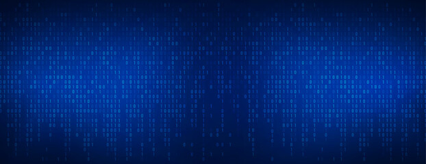 Blue background in the style of the artificial intelligence matrix