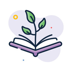 Take your hands on this amazing flat outline icon of ecology book