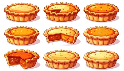 Delicious Assortment of Miniature Pies for Dessert.