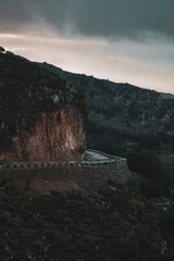 sunset in the mountains
