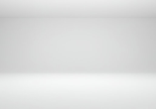 Perfectly engineered textureless matte white surface on a seamless infinity cyc wall, high-key studio lighting for abundant copy space. Concept for minimalist design templates