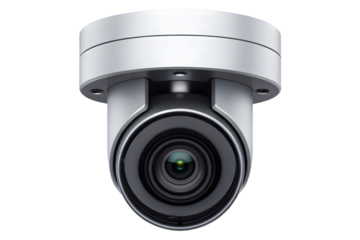 Modern CCTV Security Camera Dome Style PNG Transparent Background
