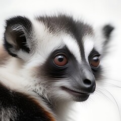 Obraz premium Close-up portrait of a cute lemur with expressive eyes