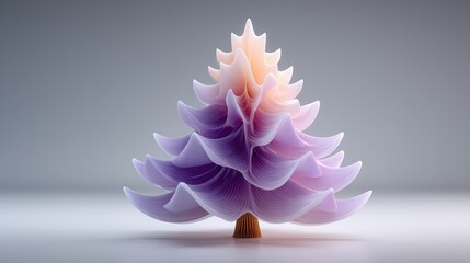 A modern Christmas tree made of various shapes, a 3D Christmas tree made of glass figures Christmas Tree 2026 Happy New Year 26, Merry Christmas style, Peaceful Snowy Christmas Evening High quality