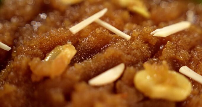 Moong dal halwa is a classic Indian sweet dish made with moong lentils, sugar, ghee and cardamom powder